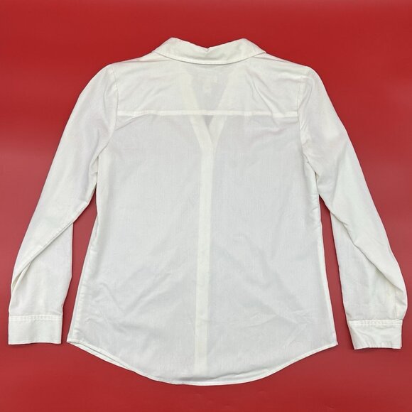 Chicos Stretch Secret Silk Size 0 / US Small Ecru Ivory Button Up Blouse Top NWT - Picture 5 of 8